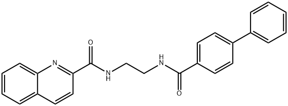 N-{2-[([1,1'-biphenyl]-4-ylcarbonyl)amino]ethyl}-2-quinolinecarboxamide Structure