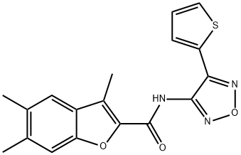 3,5,6-trimethyl-N-[4-(thiophen-2-yl)-1,2,5-oxadiazol-3-yl]-1-benzofuran-2-carboxamide|