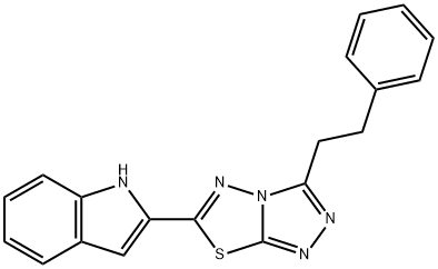 2-[3-(2-phenylethyl)[1,2,4]triazolo[3,4-b][1,3,4]thiadiazol-6-yl]-1H-indole Struktur