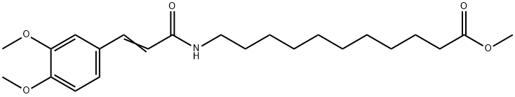 (E)-methyl 11-(3-(3,4-dimethoxyphenyl)acrylamido)undecanoate Struktur