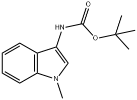 1-甲基-1H-吲哚-3-氨基甲酸叔丁酯,933800-38-5,结构式
