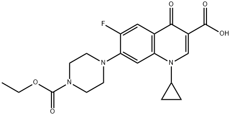 N-Ethoxycarbonyl Ciprofloxacin Structure