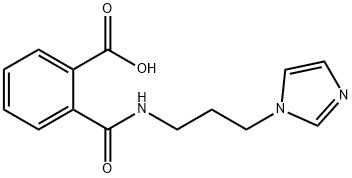 2-{[3-(1H-イミダゾール-1-イル)プロピル]カルバモイル}安息香酸 化学構造式