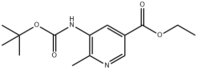 Ethyl 5-([(Tert-Butoxy)Carbonyl]Amino)-6-Methylpyridine-3-Carboxylate Struktur