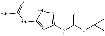 (5-Thioureido-1H-pyrazol-3-yl)-carbamic acid tert-butyl ester Structure