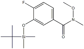 3-((tert-butyldimethylsilyl)oxy)-4-fluoro-N-methoxy-N-methylbenzamide 化学構造式