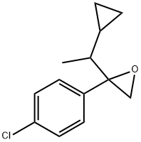 2-(4-chlorophenyl)-2-(1-cyclopropylethyl)oxirane Struktur