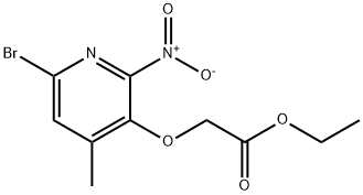 Ethyl 2-[(6-Bromo-4-methyl-2-nitro-3-pyridyl)oxy]acetate Structure