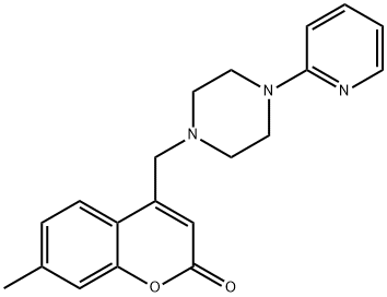 7-methyl-4-{[4-(pyridin-2-yl)piperazin-1-yl]methyl}-2H-chromen-2-one Structure