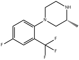 1-(4-Fluoro-2-(trifluoromethyl)phenyl)-3-methylpiperazine Struktur