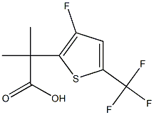 3-fluoro-a,a-dimethyl-5-(trifluoromethyl)-2-Thiopheneacetic acid Structure