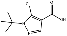 1-(Tert-Butyl)-5-Chloro-1H-Pyrazole-4-Carboxylic Acid 化学構造式