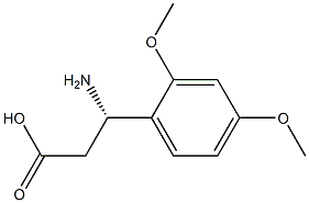 (3S)-3-AMINO-3-(2,4-DIMETHOXYPHENYL)PROPANOIC ACID 结构式