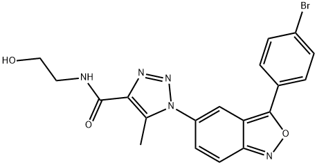 1-[3-(4-bromophenyl)-2,1-benzoxazol-5-yl]-N-(2-hydroxyethyl)-5-methyl-1H-1,2,3-triazole-4-carboxamide Structure