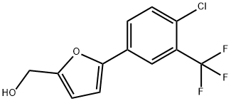 [5-(4-Chloro-3-trifluoromethyl-phenyl)-furan-2-yl]-methanol 结构式