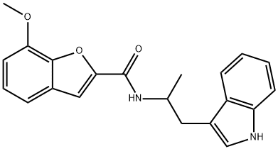 N-[1-(1H-indol-3-yl)propan-2-yl]-7-methoxy-1-benzofuran-2-carboxamide Struktur