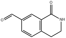 1-oxo-1,2,3,4-tetrahydroisoquinoline-7-carbaldehyde 化学構造式