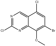2,5-二氯-7-溴-8-甲氧基喹唑啉,953039-88-8,结构式
