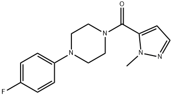 1-(4-fluorophenyl)-4-[(1-methyl-1H-pyrazol-5-yl)carbonyl]piperazine Struktur