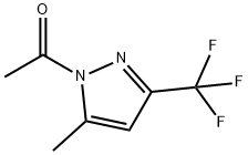 1-Acetyl-5-methyl-3-(trifluoromethyl)pyrazole 化学構造式
