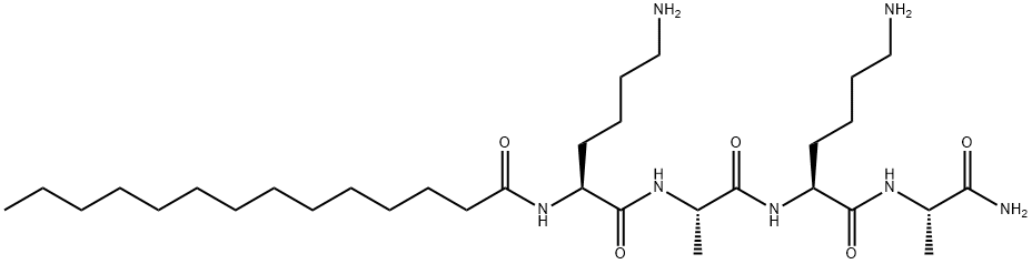 肉豆蔻酰四肽-12,959610-24-3,结构式