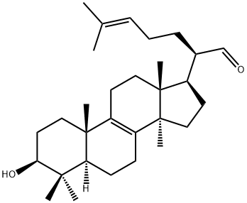 3beta-Hydroxylanosta-8,24-diene-21-al Struktur