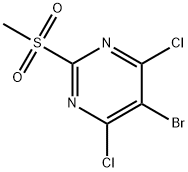 5-bromo-4,6-dichloro-2-methanesulfonyl-pyrimidine Structure