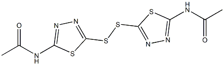 bis(2-Acetamido-1,3,4-thiadiazol-5-yl) Disulfide 化学構造式
