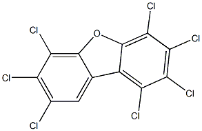 1,2,3,4,6,7,8-HEPTACHLORODIBENZOFURAN (13C12, 99%) 50 ug/ml in Nonane 化学構造式