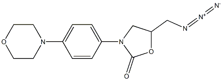 5-(azidomethyl)-3-(4-morpholinophenyl)oxazolidin-2-one 化学構造式