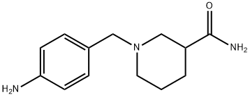 1-[(4-Aminophenyl)methyl]piperidine-3-carboxamide 化学構造式