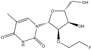 5-Methyl-2'-O-(2-fluoroethyl)-uridine Struktur