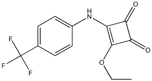 3-ethoxy-4-((4-(trifluoromethyl)phenyl)amino)cyclobut-3-ene-1,2-dione Struktur