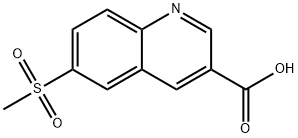6-(メチルスルホニル)キノリン-3-カルボン酸 化学構造式
