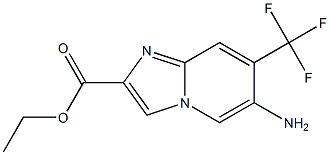 6-Amino-7-trifluoromethyl-imidazo[1,2-a]pyridine-2-carboxylic acid ethyl ester,,结构式