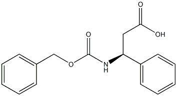 (S)-3-(benzyloxycarbonylamino)-3-phenylpropanoic acid Struktur