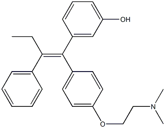 3-[(E)-1-[4-[2-(dimethylamino)ethoxy]phenyl]-2-phenylbut-1-enyl]phenol,,结构式