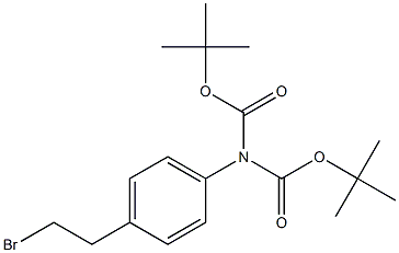 Di-tert-Butyl (4-(2-bromoethyl)phenyl)imidodicarbonate,,结构式