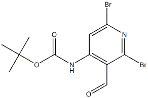 tert-Butyl (2,6-dibromo-3-formylpyridin-4-yl)carbamate Struktur