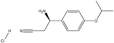 (3R)-3-AMINO-3-[4-(PROPAN-2-YLOXY)PHENYL]PROPANENITRILE HYDROCHLORIDE Struktur