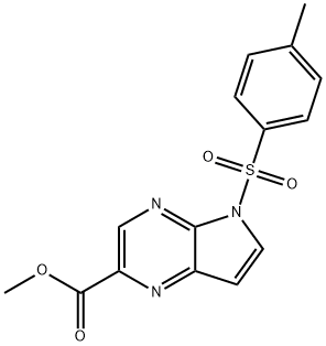 methyl 5-tosyl-5H-pyrrolo[2,3-b]pyrazine-2-carboxylate, 1201188-66-0, 结构式