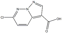 6-chloropyrazolo[1,5-b]pyridazine-3-carboxylic acid 化学構造式