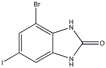 4-Bromo-6-iodo-1,3-dihydro-benzoimidazol-2-one Structure