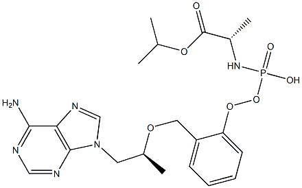isopropyl ((R)-((((S)-1-(6-amino-9H-purin-9-yl)propan-2-yl)oxy)methyl)(phenoxy)phosphoryl)-L-alaninate Struktur