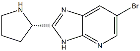 (S)-6-bromo-2-(pyrrolidin-2-yl)-3H-imidazo[4,5-b]pyridine Struktur