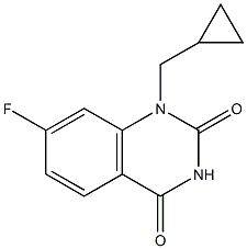 1-(cyclopropylmethyl)-7-fluoroquinazoline-2,4(1H,3H)-dione 化学構造式