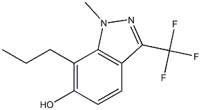 1-methyl-7-propyl-3-(trifluoromethyl)-1H-indazol-6-ol,,结构式