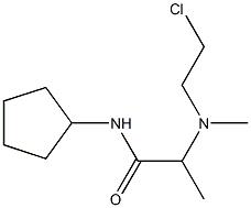 2-((2-chloroethyl)(methyl)amino)-N-cyclopentylpropanamide Structure