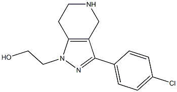 2-(3-(4-chlorophenyl)-4,5,6,7-tetrahydro-1H-pyrazolo[4,3-c]pyridin-1-yl)ethanol 化学構造式