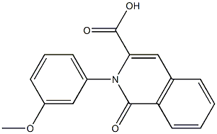 2-(3-methoxyphenyl)-1-oxo-1,2-dihydroisoquinoline-3-carboxylic acid 化学構造式